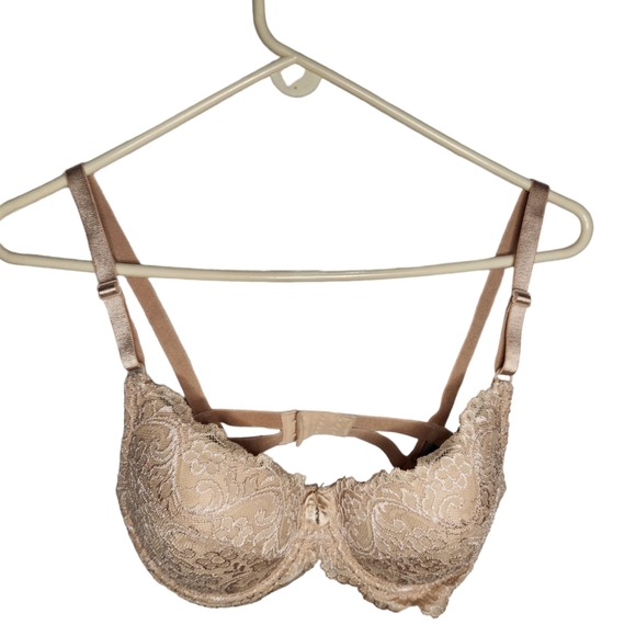 Smart & Sexy Women's Signature Beige Lace Push up Bra Style 85046 Size 34D - Picture 1 of 3